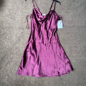 Purple slip dress with tags